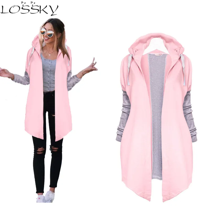 2017 Larger Size Women Irregular Hem Tie Collar Sweatshirt Casual Knitted Patchwork Female Zip-up Coat Fashion Outwear Plus size