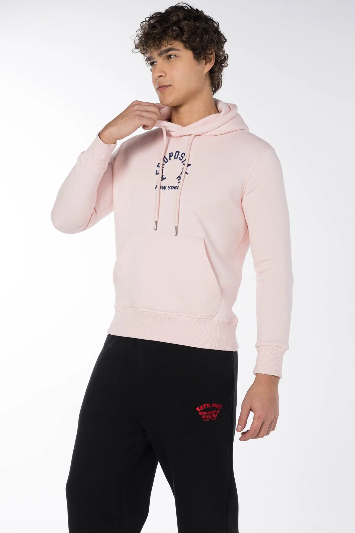 AEROPOSTALE NEW YORK CIRCLE HOODIE-LTPINK