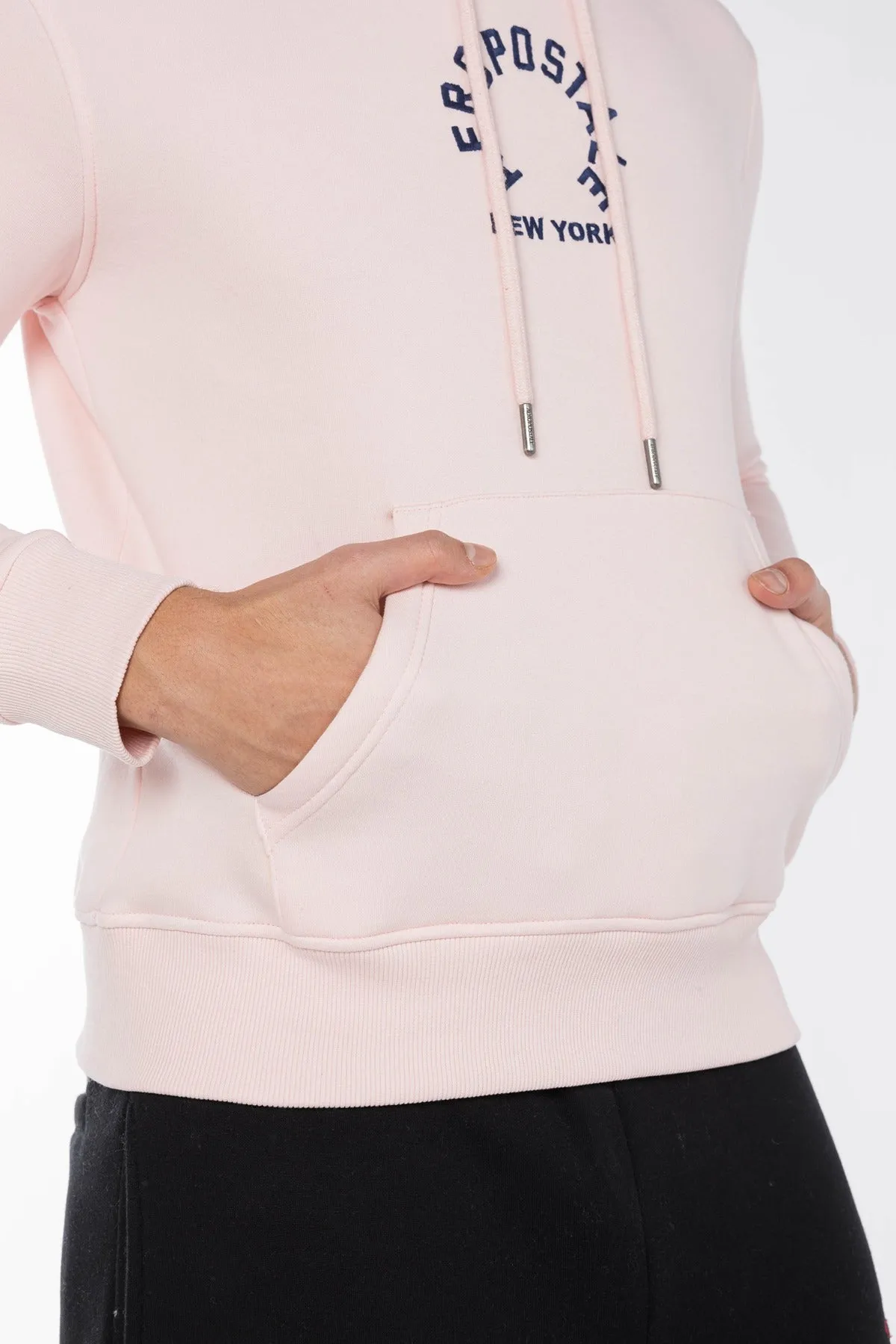 AEROPOSTALE NEW YORK CIRCLE HOODIE-LTPINK