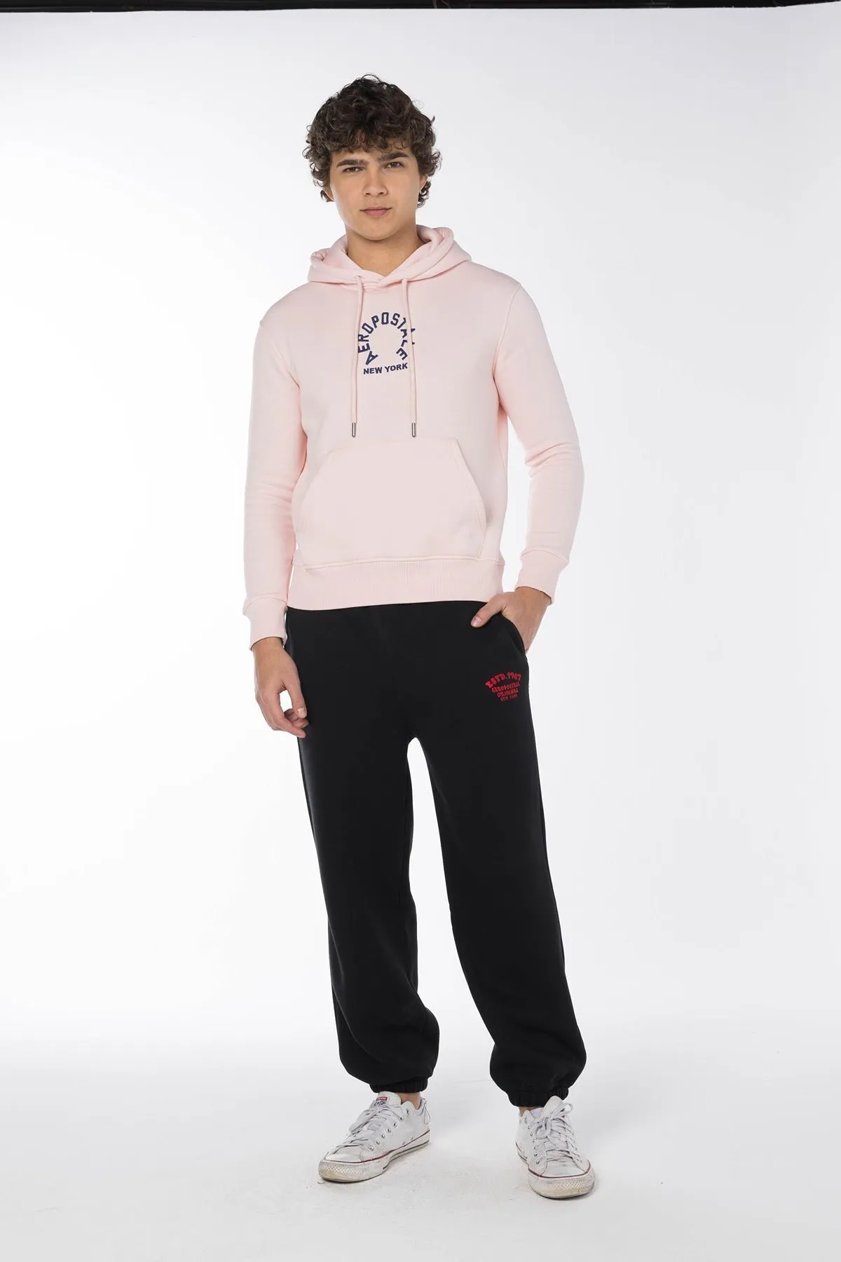 AEROPOSTALE NEW YORK CIRCLE HOODIE-LTPINK