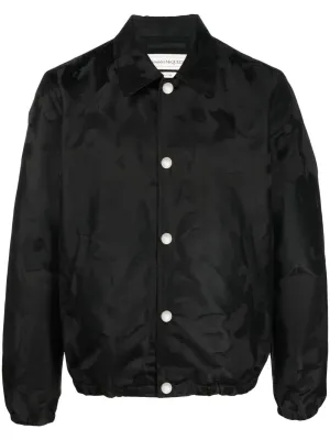ALEXANDER MCQUEEN Satin Collared Bomber Jacket Black