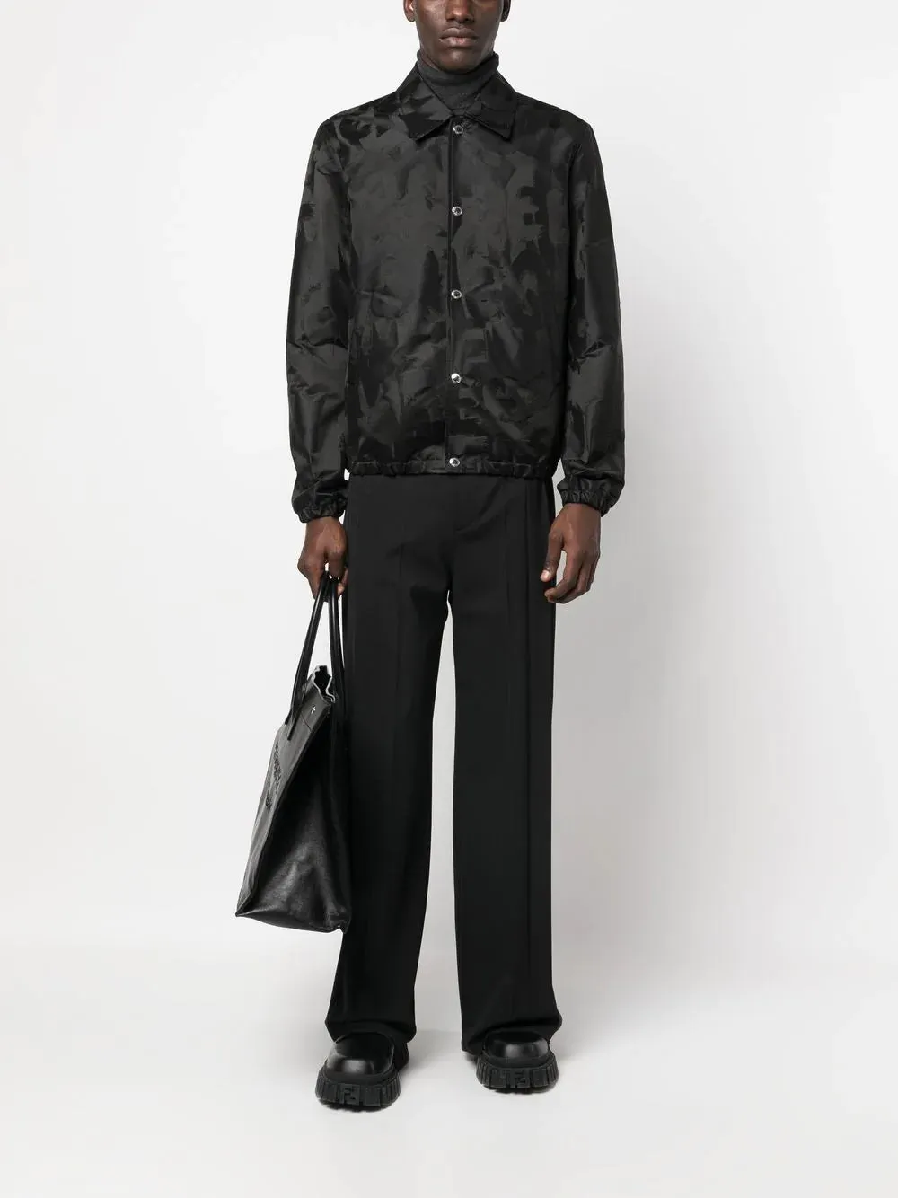 ALEXANDER MCQUEEN Satin Collared Bomber Jacket Black