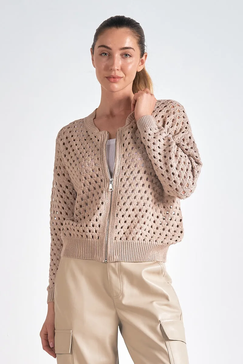 Aster Zipper Cardigan