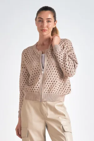 Aster Zipper Cardigan