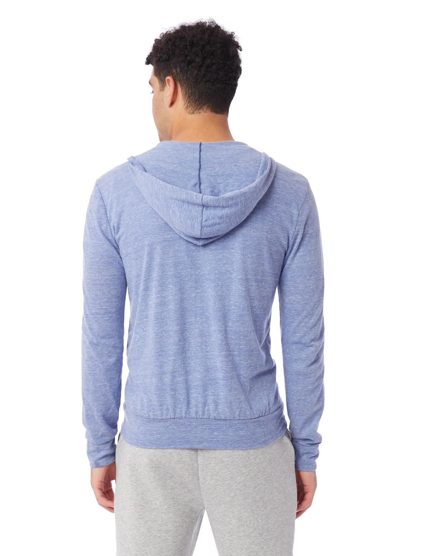 Basic Eco-Jersey Zip Hoodie (Pacific Blue)