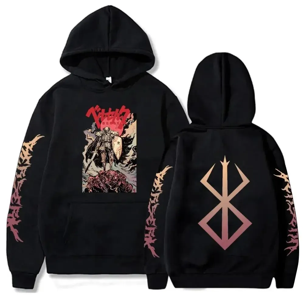 Berserk Guts Graphic Print Streetwear Hoodies