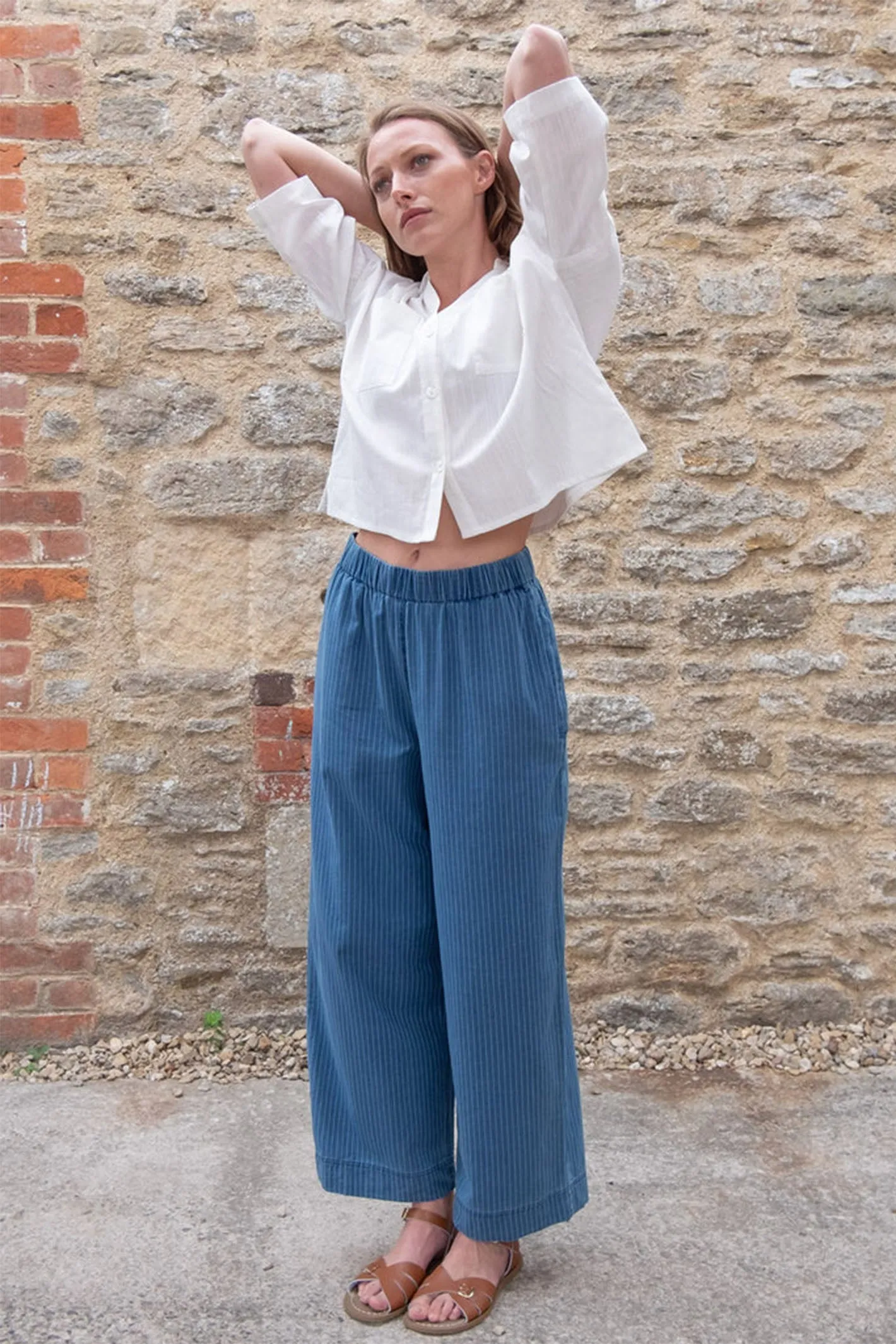 Bibico BS24WP002 Orla Denim Stripe Casual Trousers