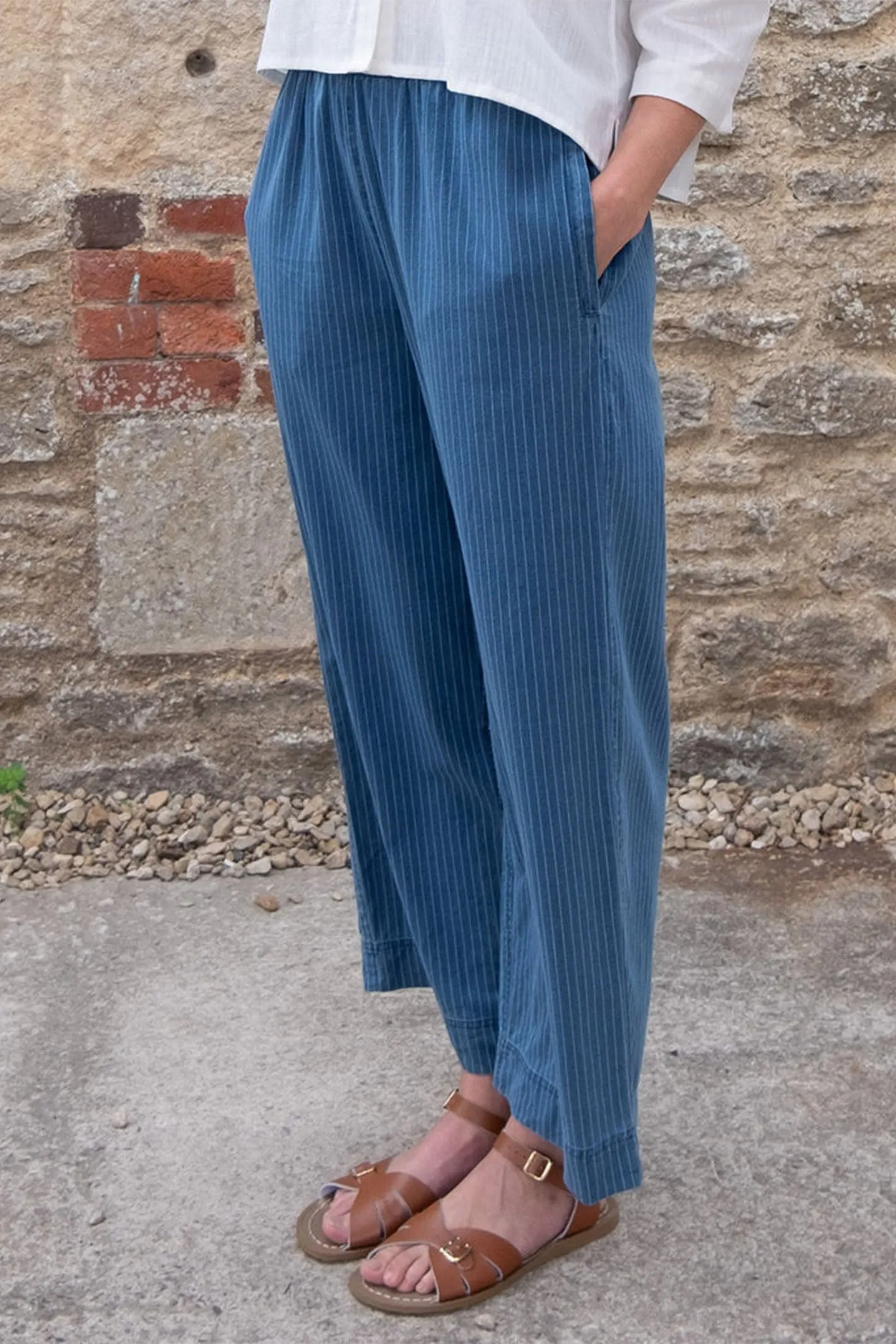 Bibico BS24WP002 Orla Denim Stripe Casual Trousers