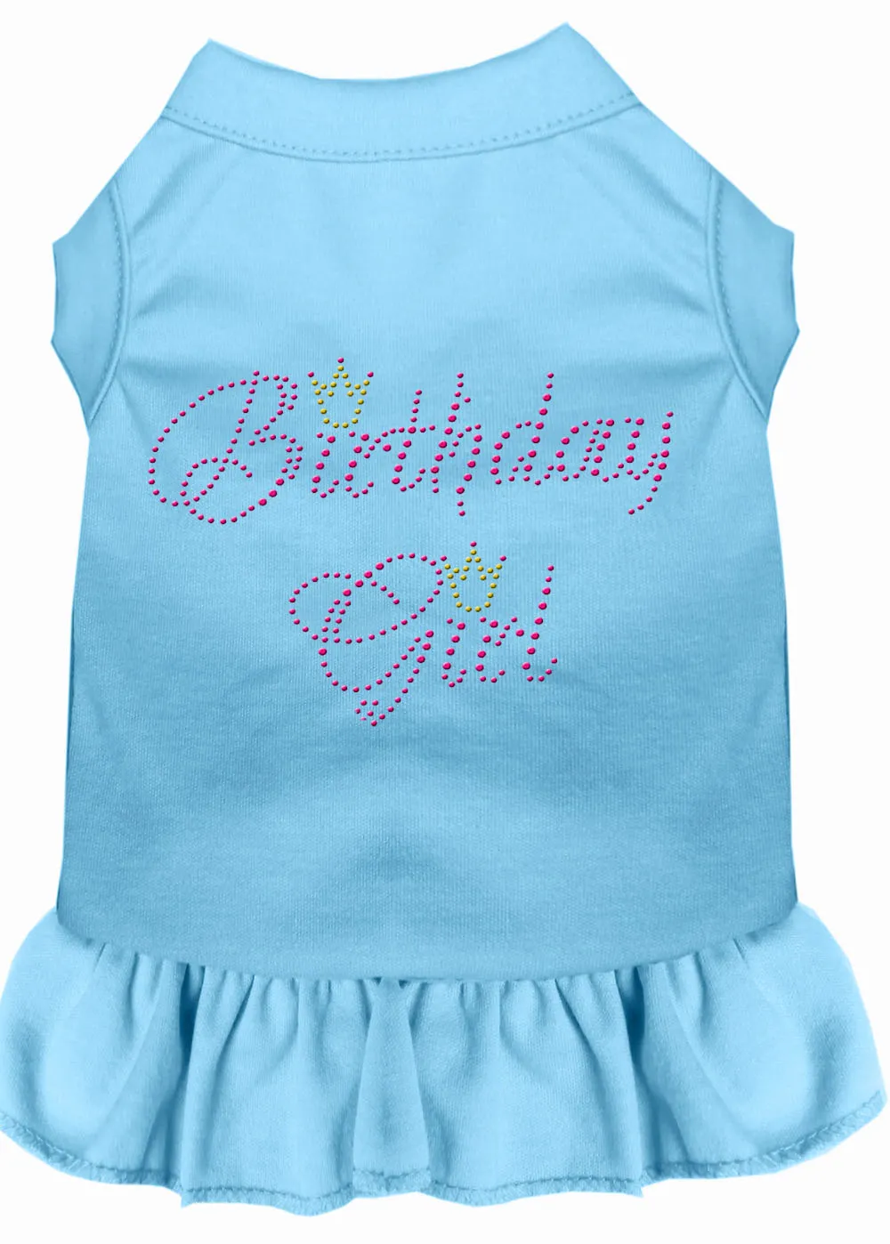 Birthday Girl Rhinestone Dress Baby Blue Xxxl