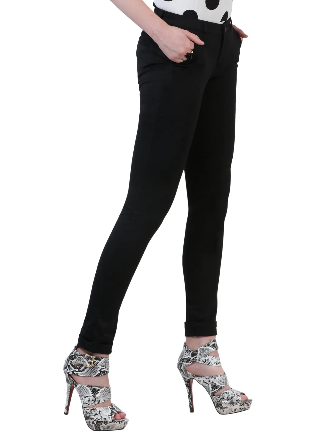 Black Solid Trouser