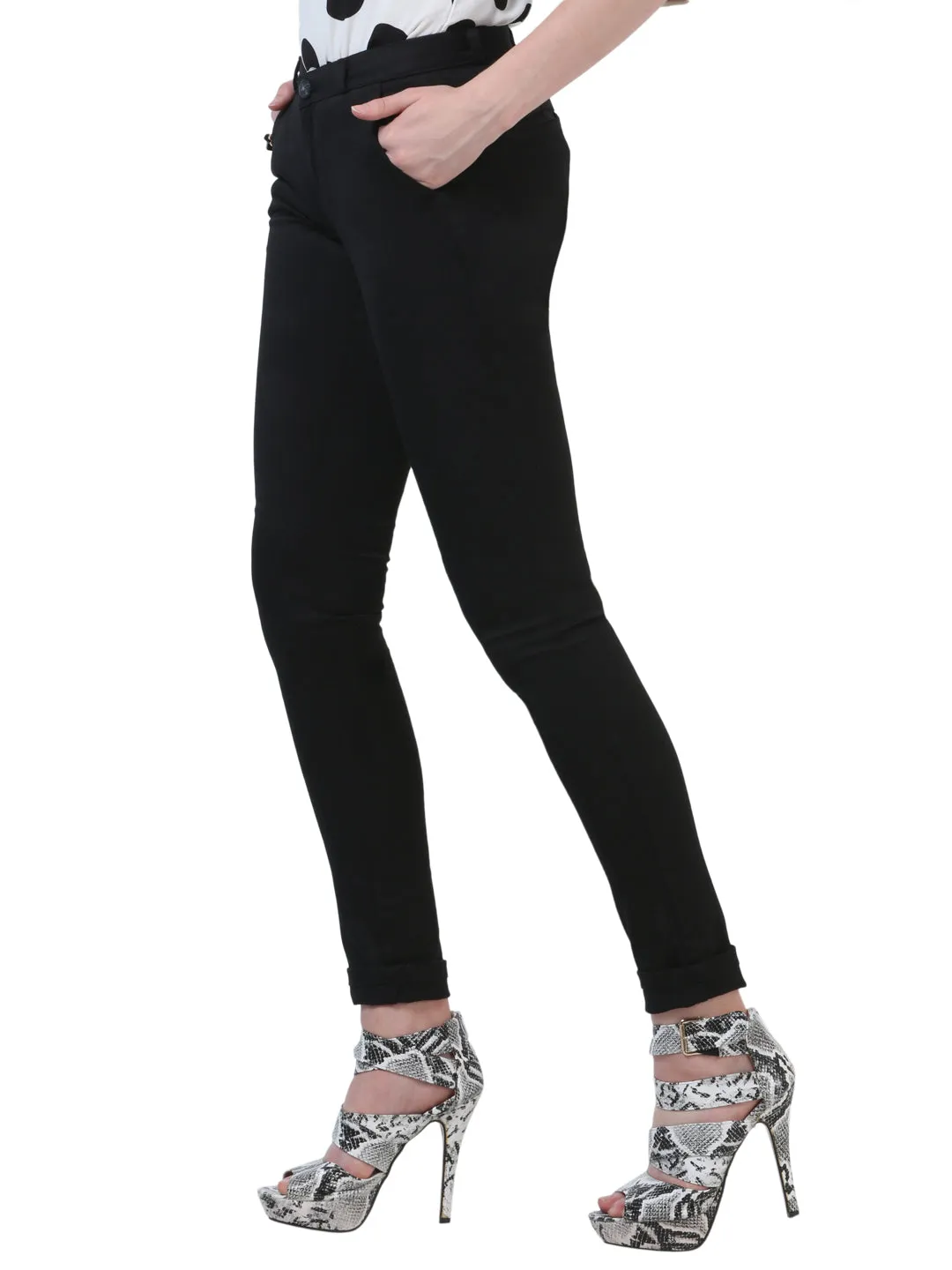 Black Solid Trouser