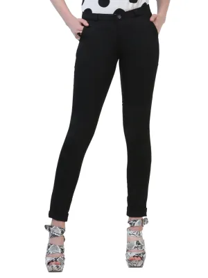 Black Solid Trouser