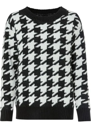 Bpc Bonprix Collection Knitted Crew Neck Sweater, Black