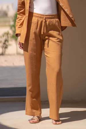 Brown Linen Pants