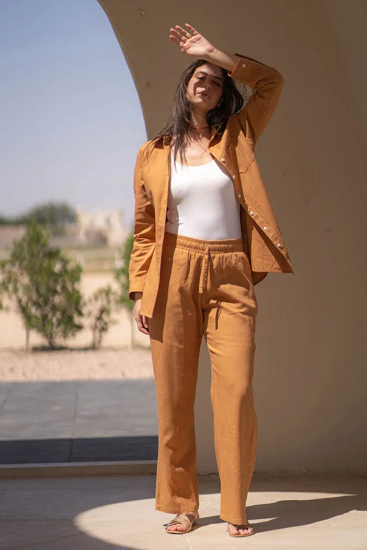 Brown Linen Pants