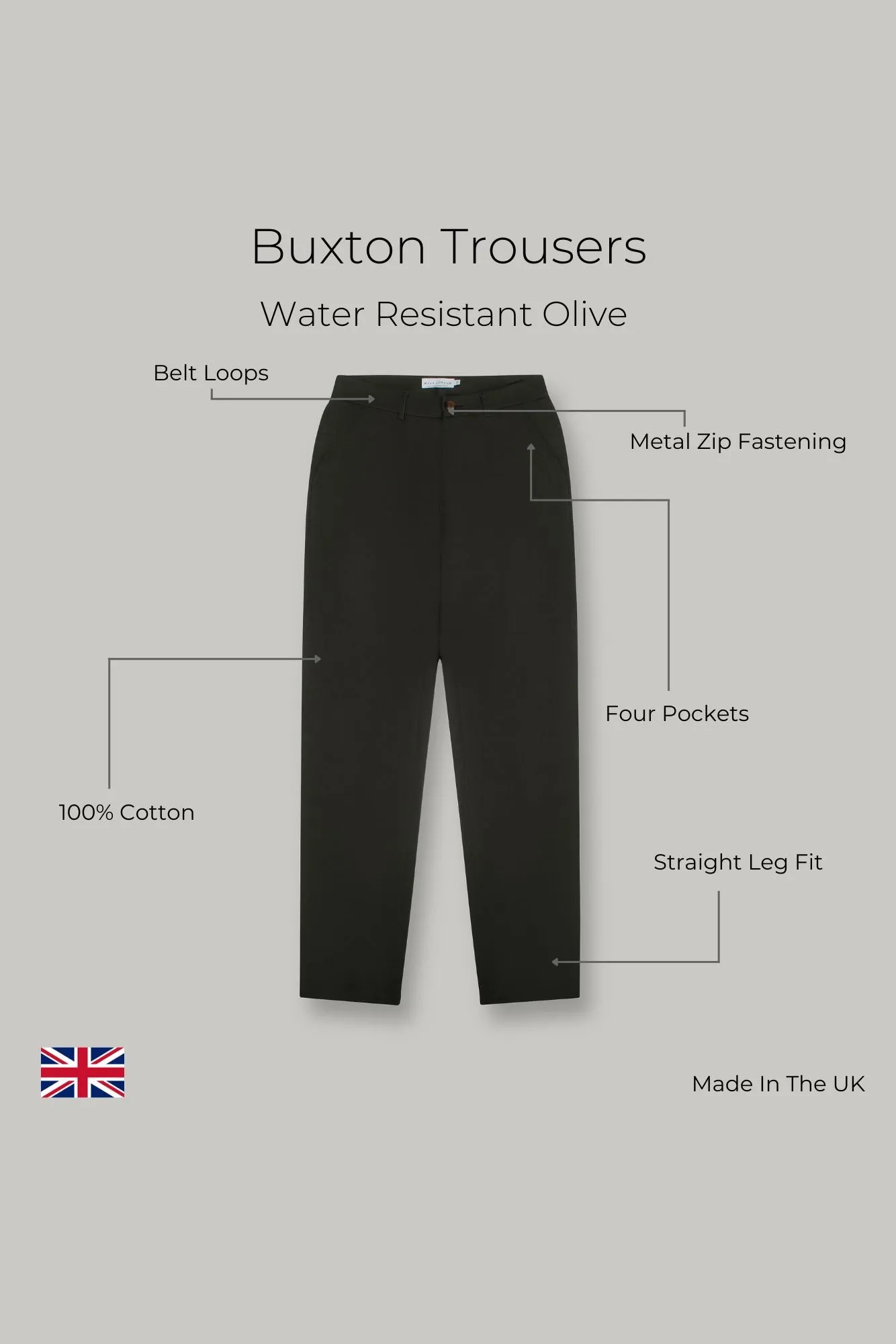 Buxton Trouser - Water Resistant Olive