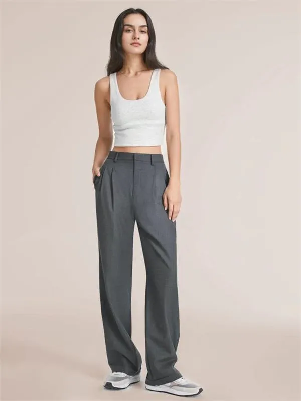 BUY 2 FREE SHIPPINGHigh Waist Tailored Wide Leg Pants