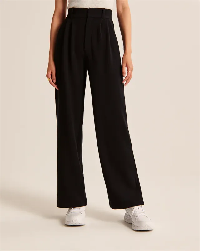 BUY 2 FREE SHIPPINGHigh Waist Tailored Wide Leg Pants
