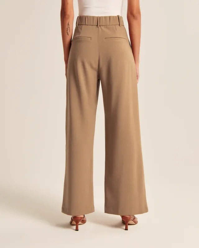 BUY 2 FREE SHIPPINGHigh Waist Tailored Wide Leg Pants