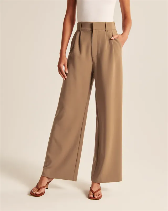 BUY 2 FREE SHIPPINGHigh Waist Tailored Wide Leg Pants