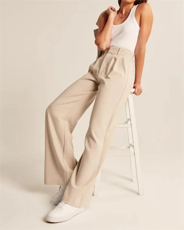 BUY 2 FREE SHIPPINGHigh Waist Tailored Wide Leg Pants