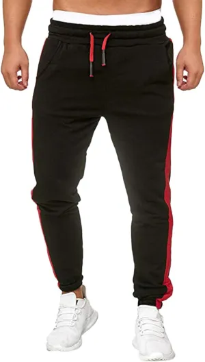 Cargo Trousers for Men Pants Drawstring Sports Trousers Men's Casual Cargo Pants Loose Fit Jogger Sweatpants Tactical