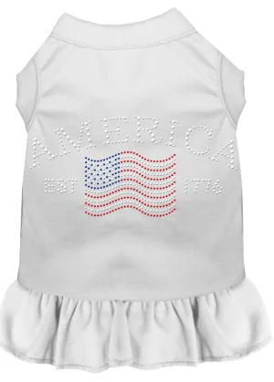 Classic America Rhinestone Dress White Xxxl