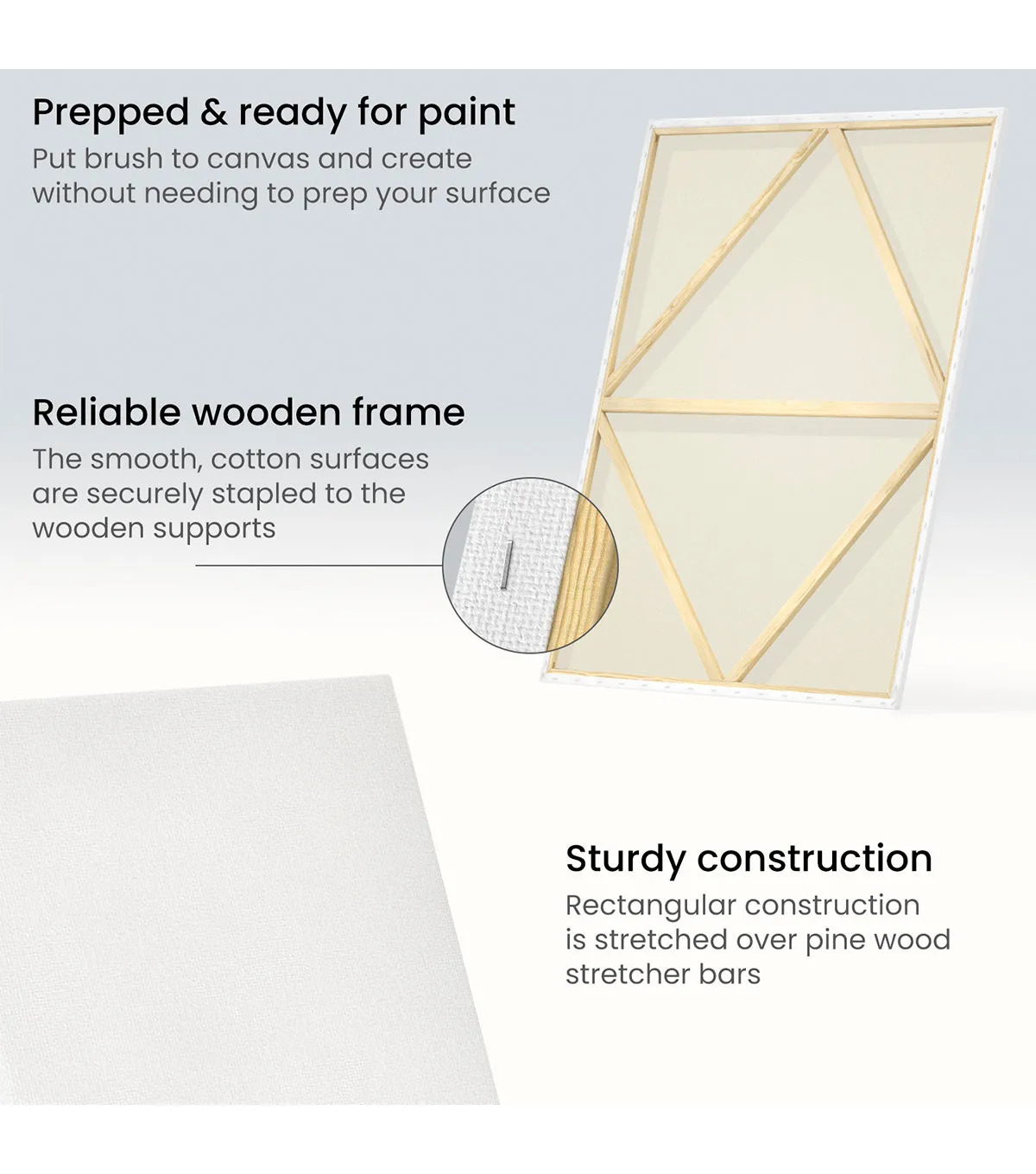 Classic Stretched Canvas, 36" x 48" - Pack of 2