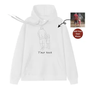 Custom Line Photos Hoodies Custom Text