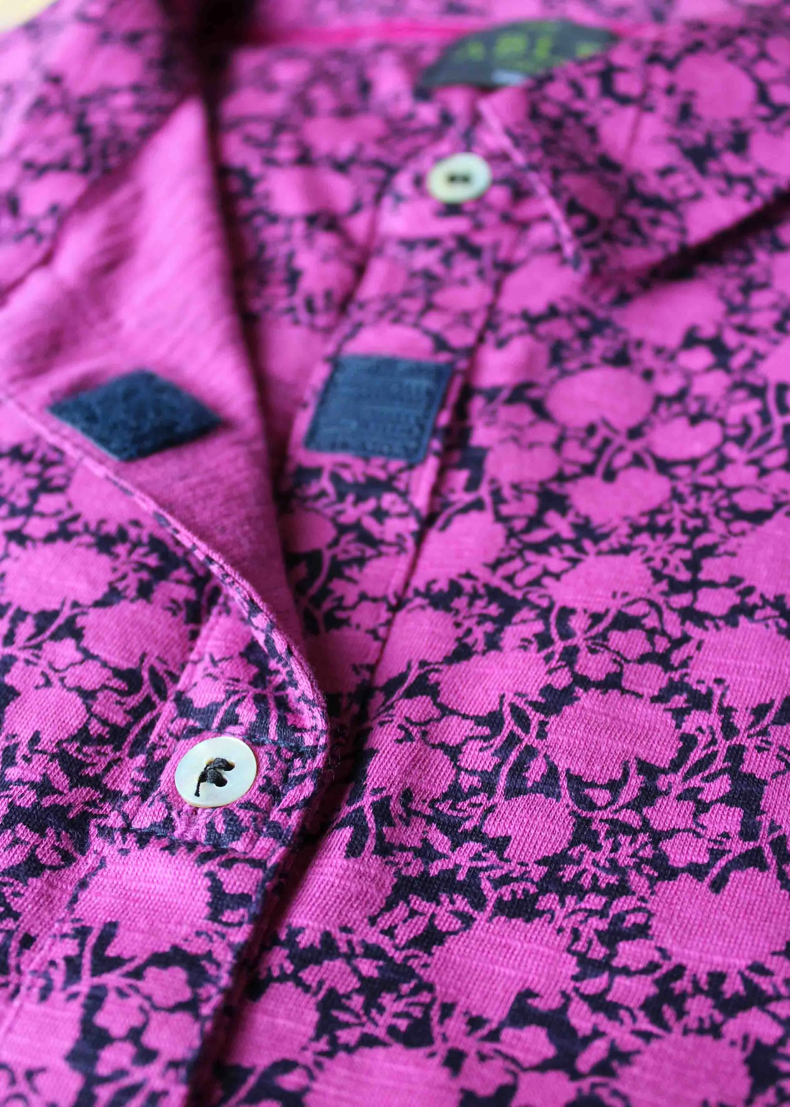 Dotty Cotton Jersey VELCRO® Brand Fastening Shirt