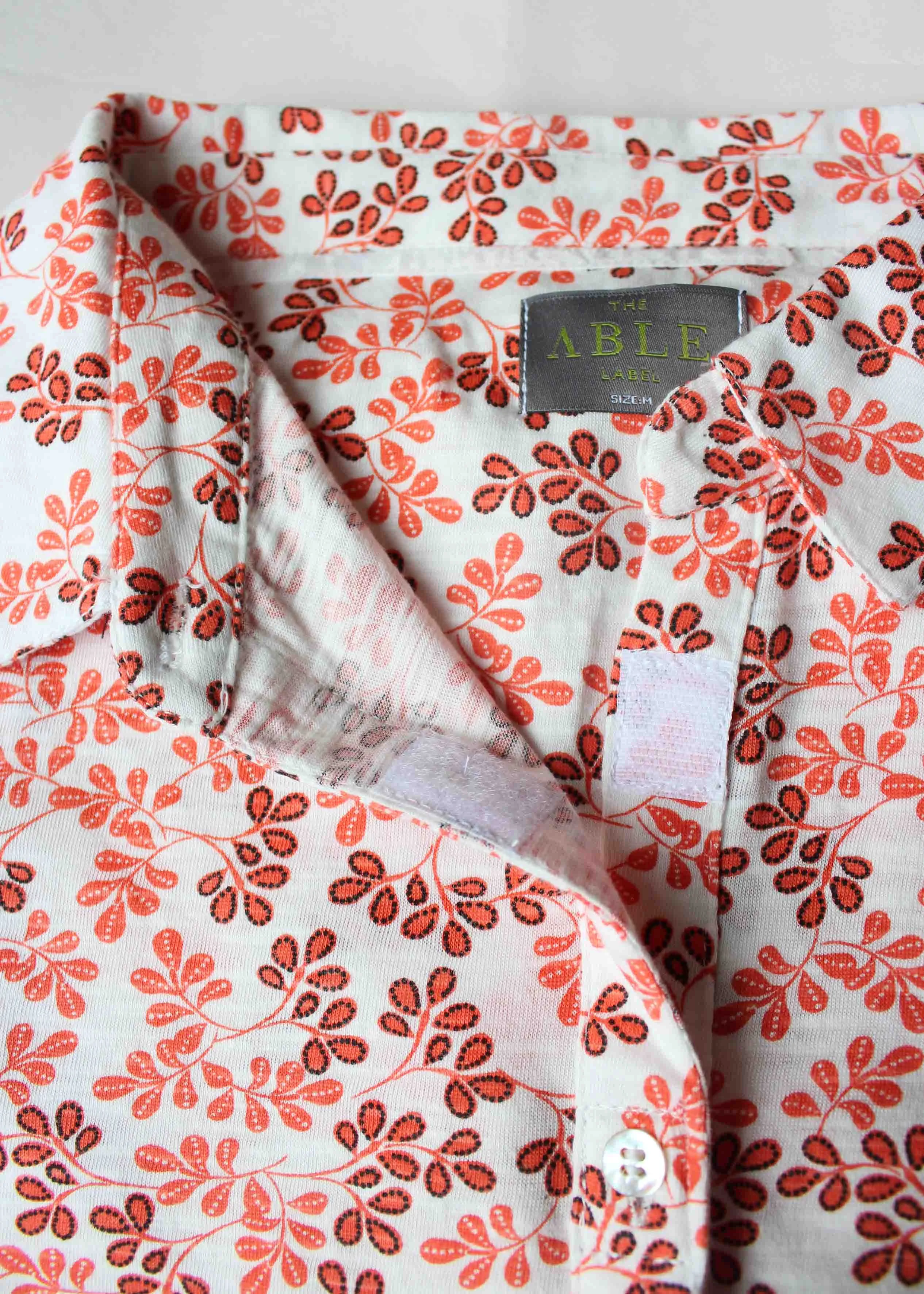 Dotty Cotton Jersey VELCRO® Brand Fastening Shirt