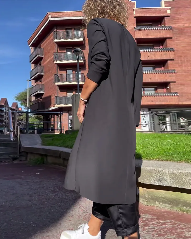Fashionable Irregular Slit Shirt