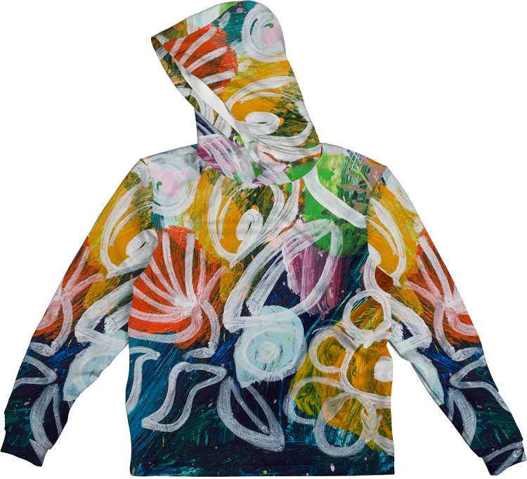 FLOWER OIL PAINT LIGHTWEIGHT SUN HOODIE