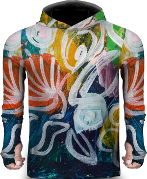 FLOWER OIL PAINT LIGHTWEIGHT SUN HOODIE