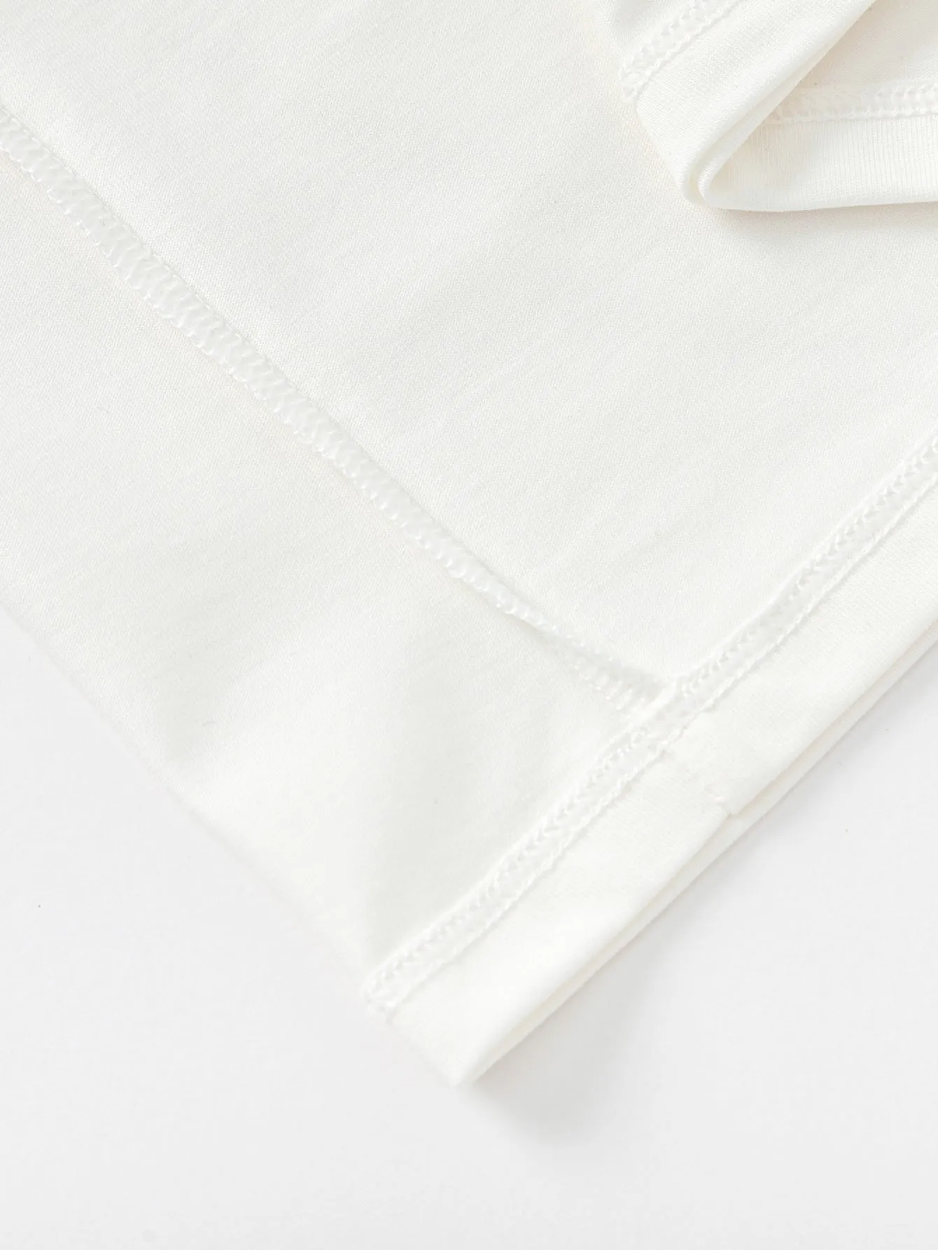 Girl Highlight Moment Raw White Bow Long Sleeve T-Shirt