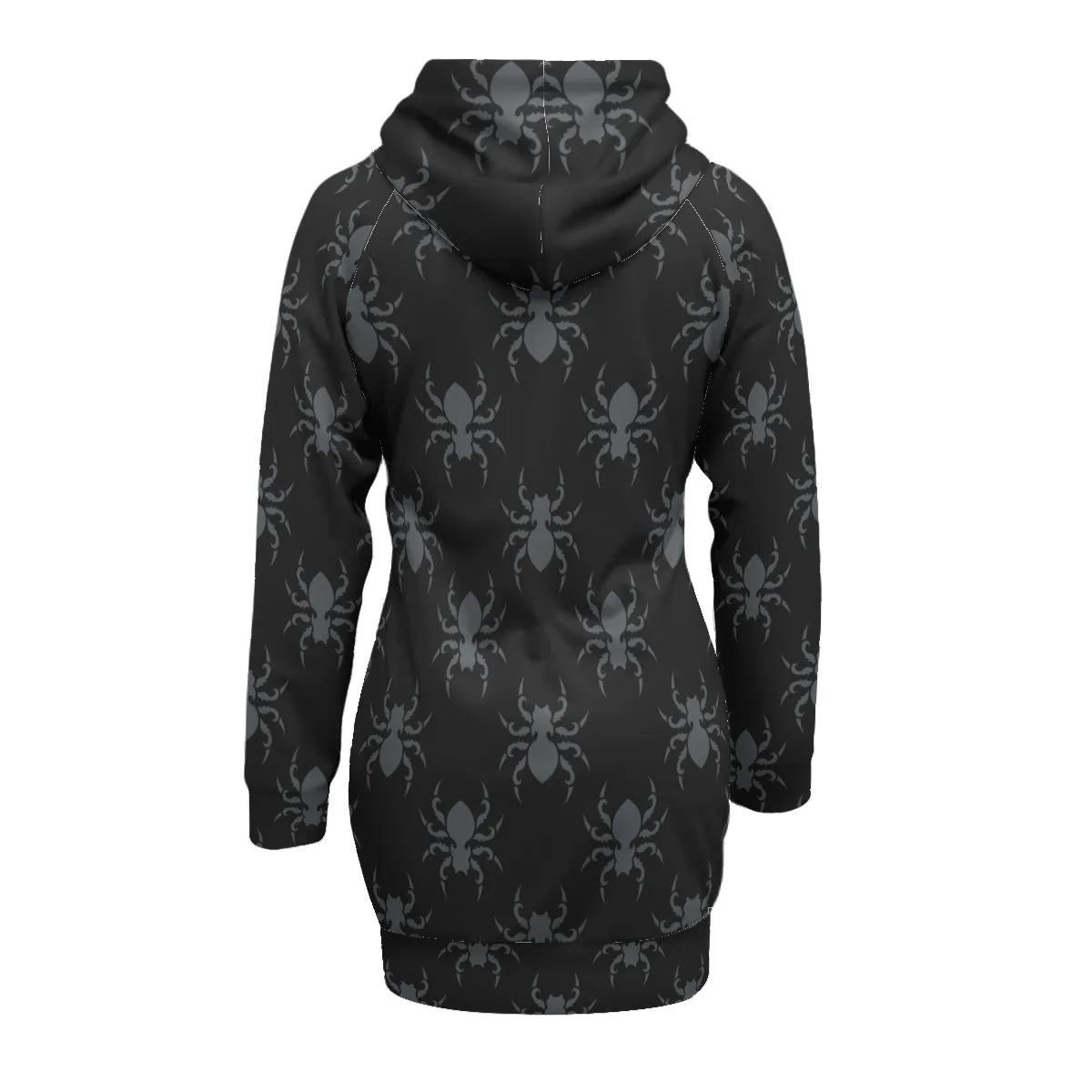 Gothic Spiders Pullover Hoodie With Raglan Sleeve