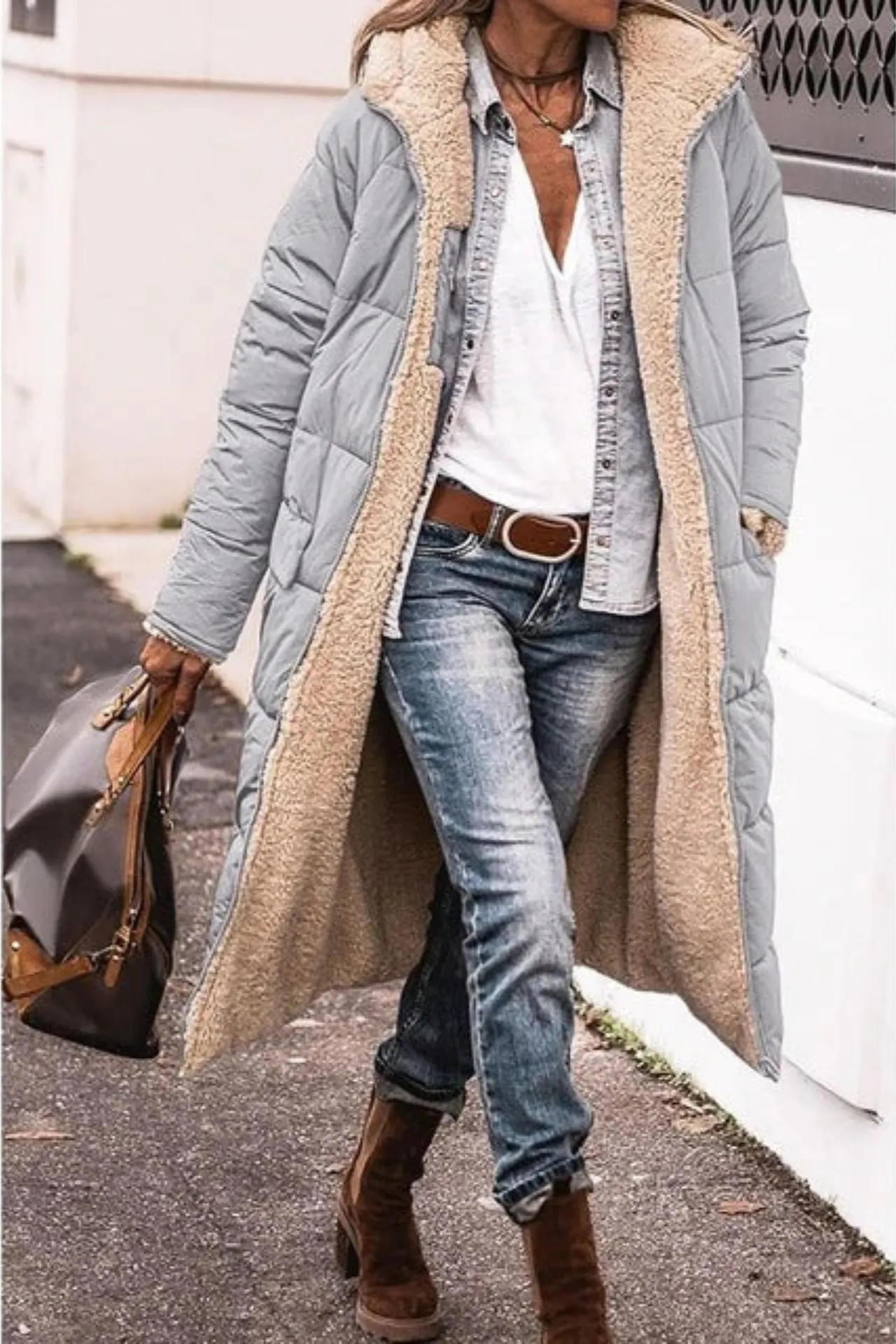 GRACE™ | LONG COMFORTABLE COAT THAT CAN BE WORN DOUBLE-SIDED
