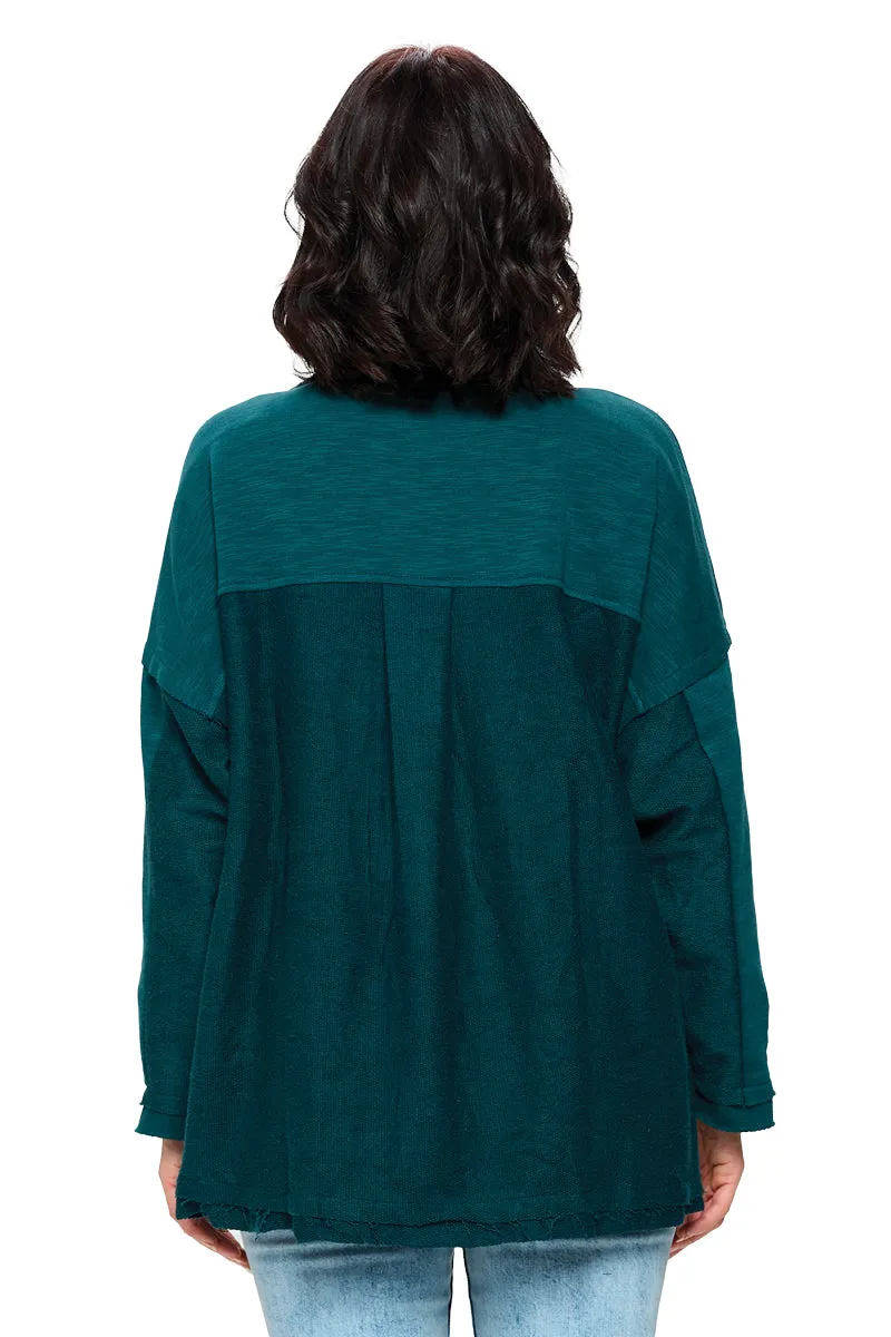 Jacket Loose Fit Raw Edge