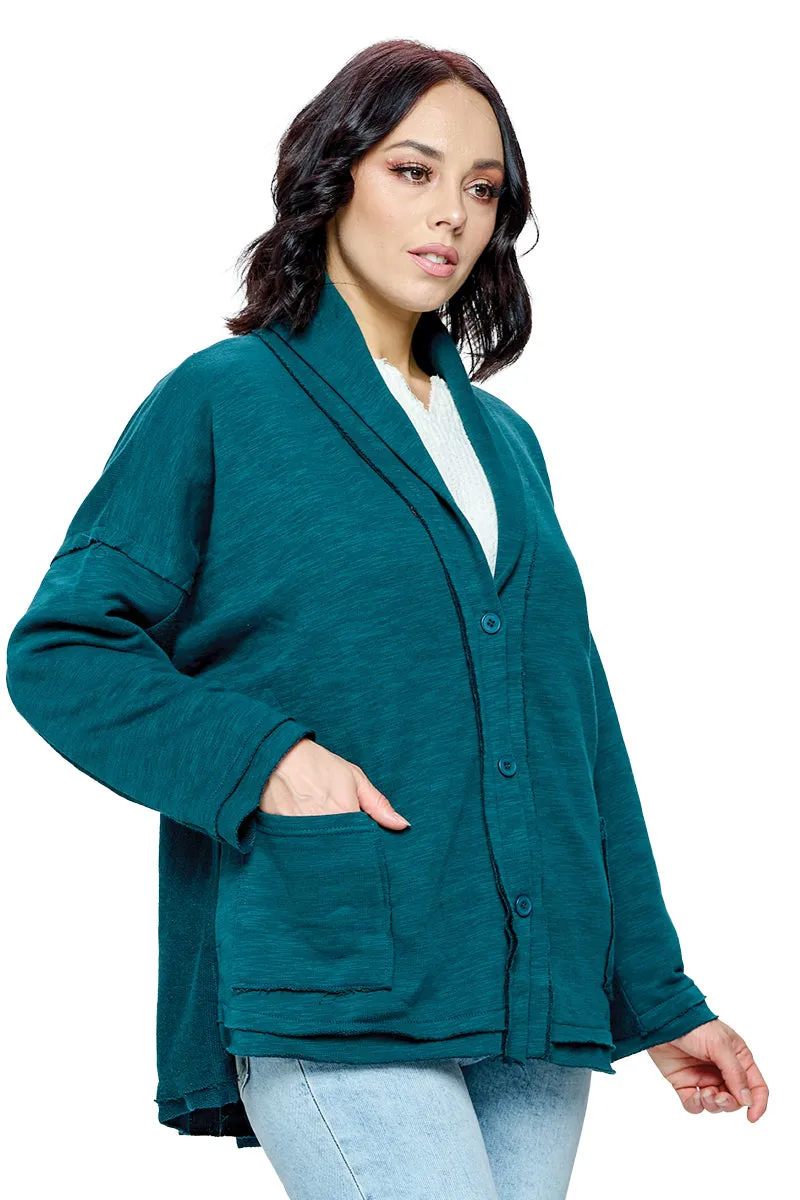 Jacket Loose Fit Raw Edge