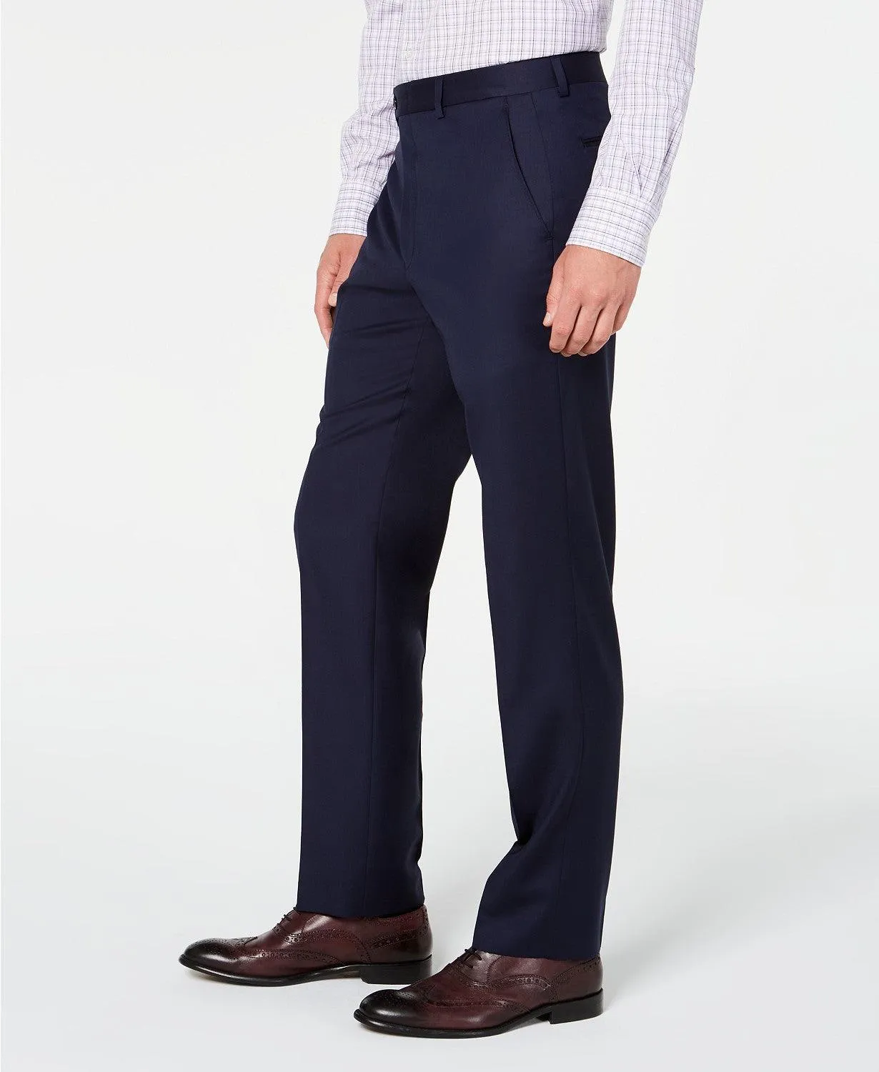 Lauren Ralph Lauren Mens Classic fit Dress Pants 42 / 32 Blue Solid Stretch