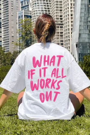 Letter women oversized tshirt