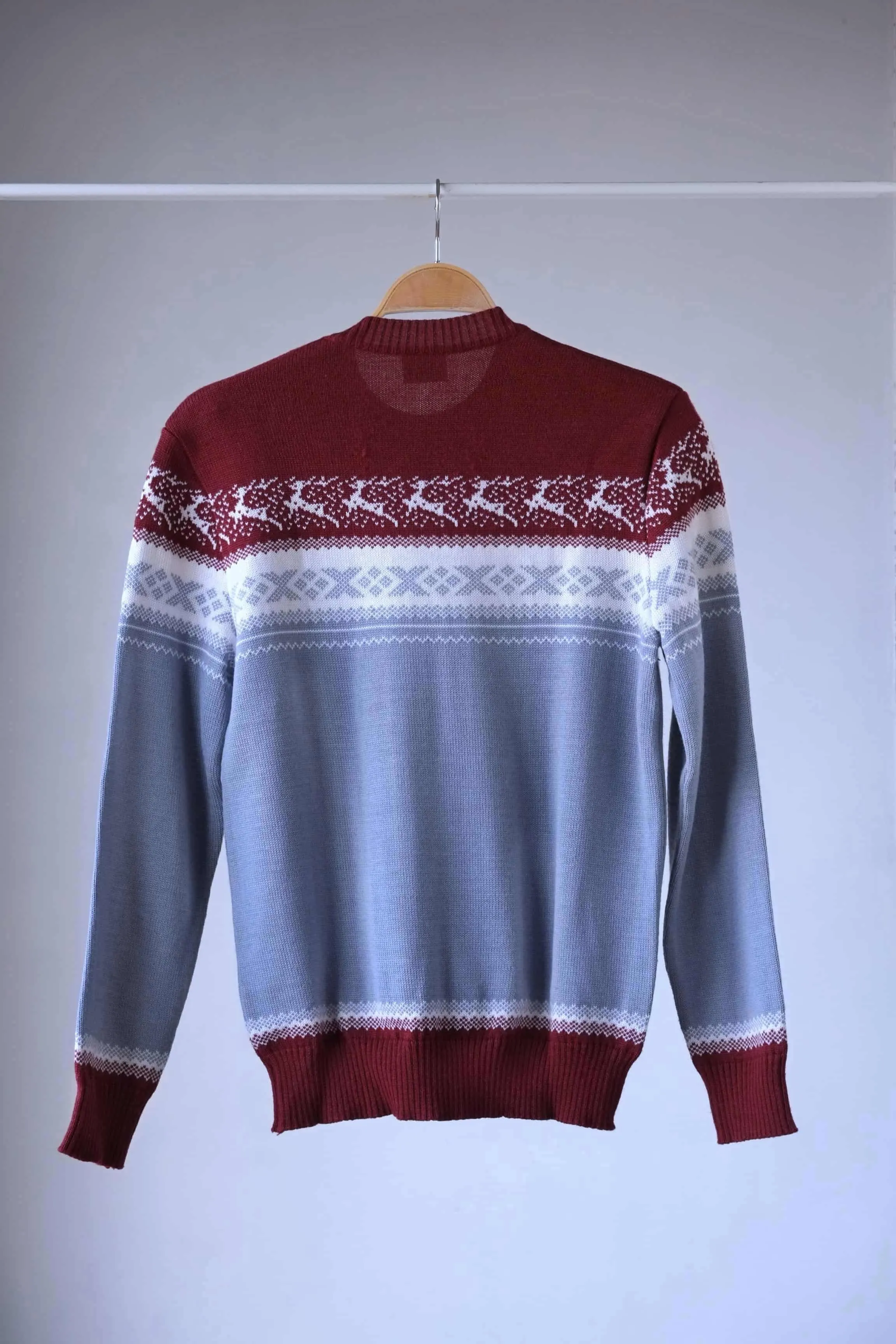 LÖFFLER Vintage Nordic Pattern Wool Blend Sweater