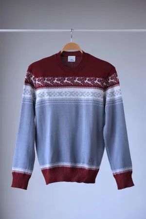 LÖFFLER Vintage Nordic Pattern Wool Blend Sweater