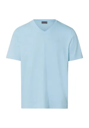 Living Shirts Cotton V-Neck T-Shirt | Clear Blue 75051-2590