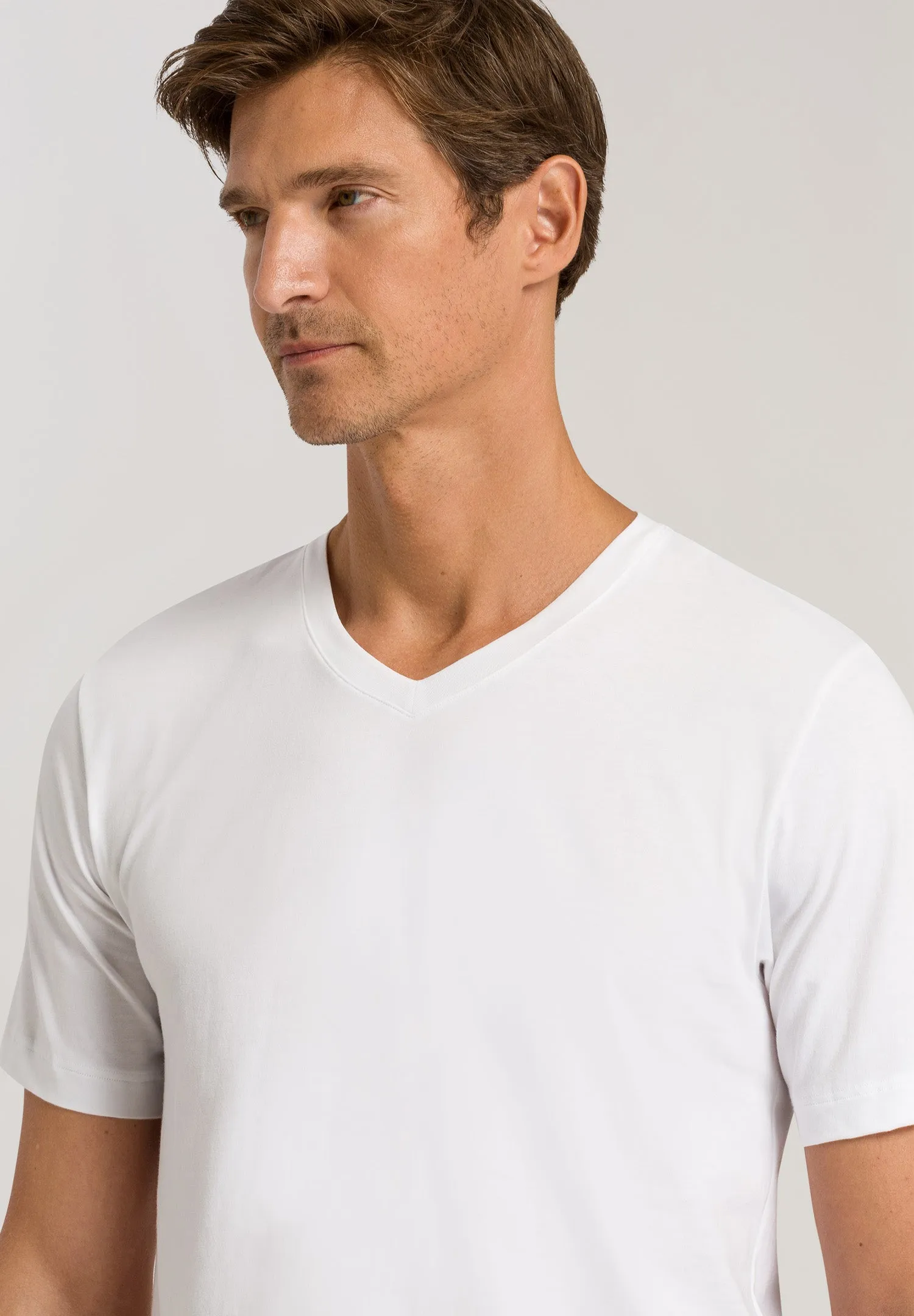 Living Shirts Cotton V-Neck T-Shirt | White 75051-101