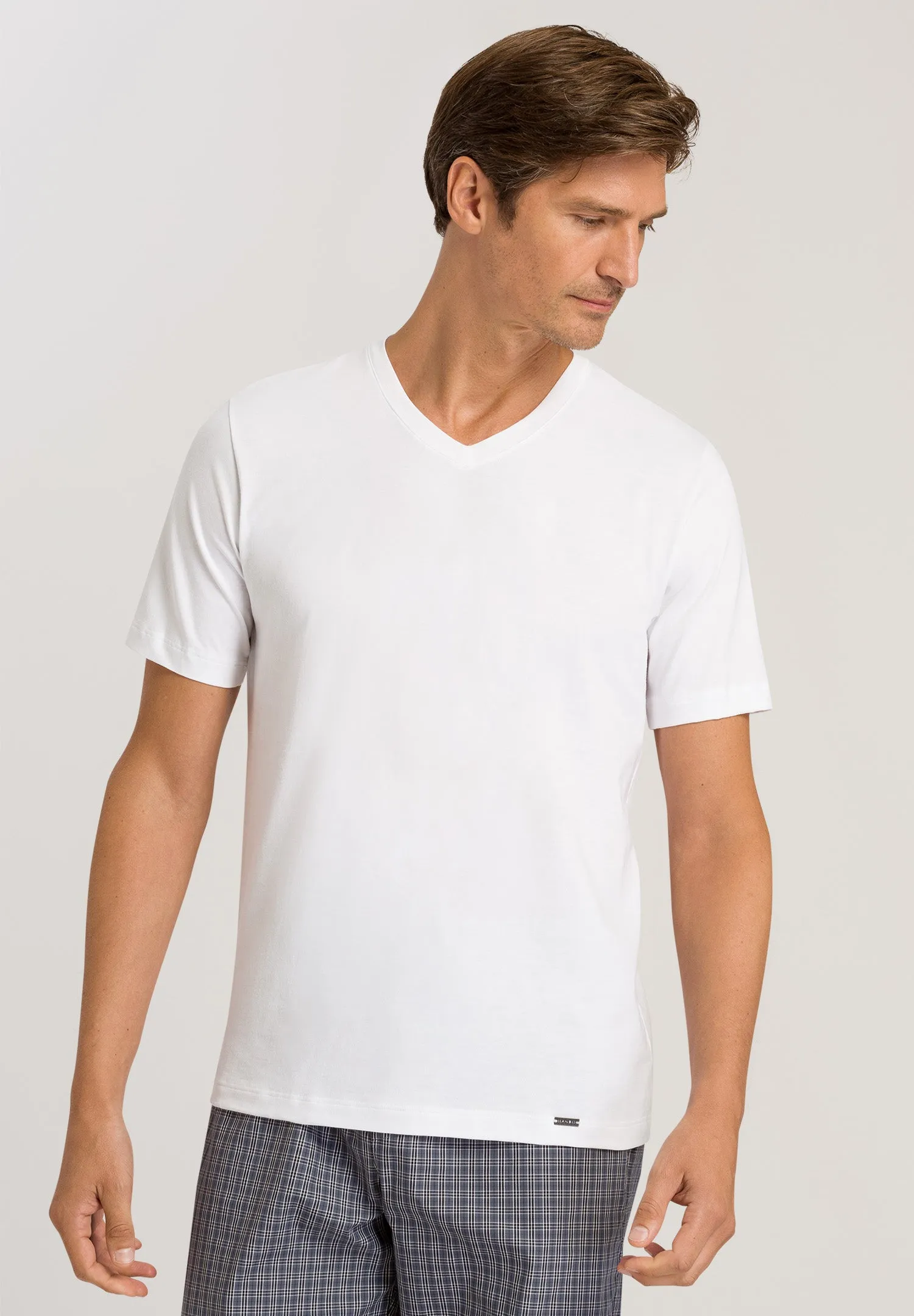 Living Shirts Cotton V-Neck T-Shirt | White 75051-101