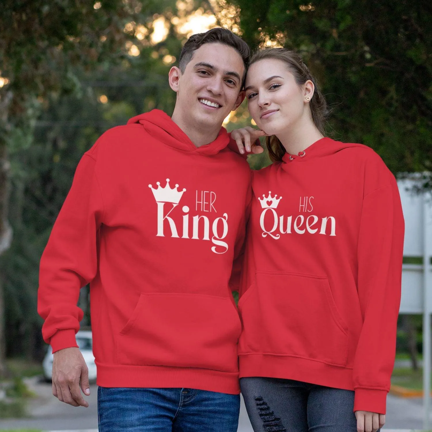 Matching King & Queen Outfit: Gift for Couples, Sweatshirt & Longsleeve