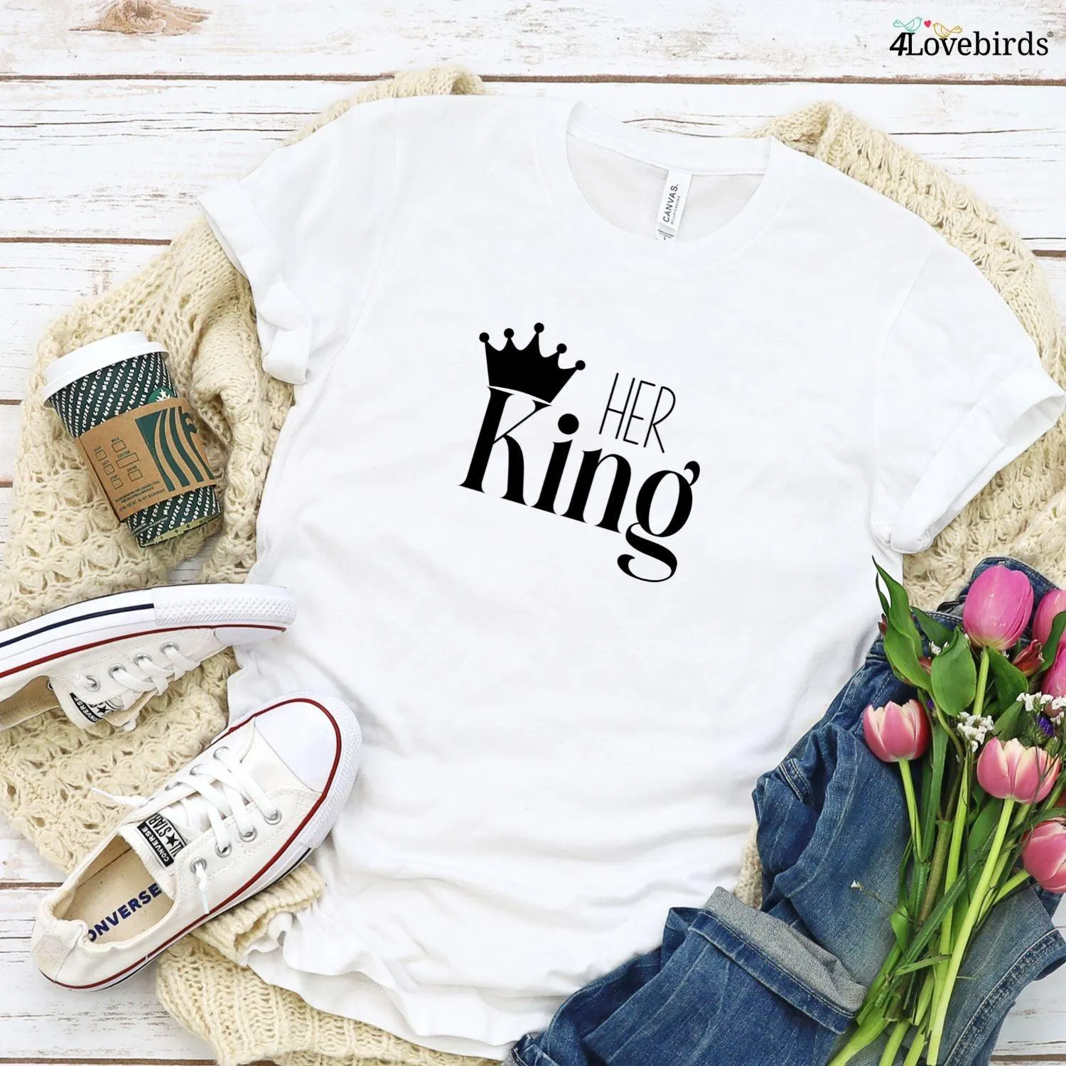 Matching King & Queen Outfit: Gift for Couples, Sweatshirt & Longsleeve
