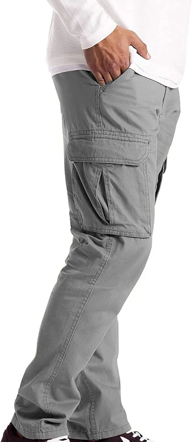 Mens Workout Cargo Sweatpants Loose Sports Trousers Work Pants with Pockets Men's Hiking Cargo Pants for Men Joggers