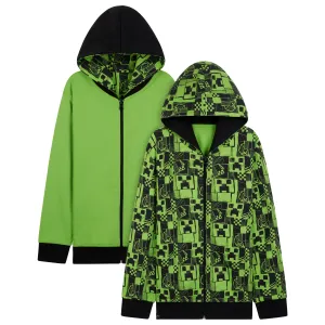 Minecraft Boys Hoodies - Reversible Hooded Sweatshirt for Kids